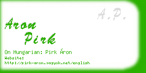 aron pirk business card