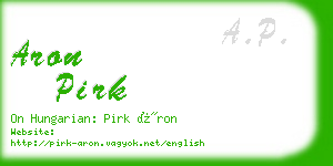 aron pirk business card